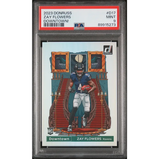 Zay Flowers 2023 Panini Donruss Downtown! #D17 PSA 9 - Graded Trading Card