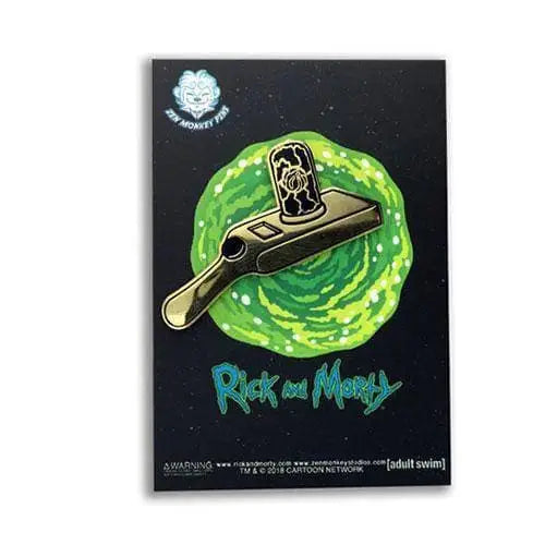 Zen Monkey: Golden Portal Gun - Rick and Morty Enamel Pin - Toys & Games