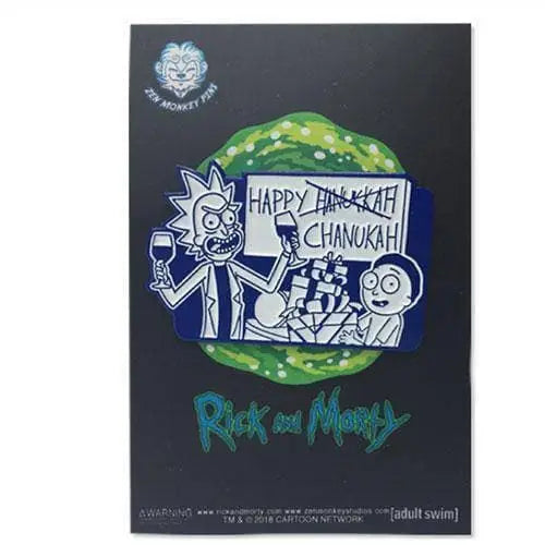 Zen Monkey: Happy Hanu--Chanukah Rick! - Rick and Morty Enamel Pin - Toys & Games