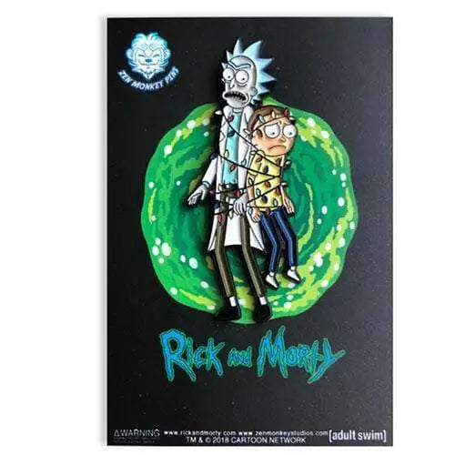 Zen Monkey: Rick and Morty Tangled in Lights - Rick and Morty Enamel Pin - Toys & Games