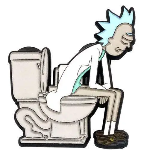 Zen Monkey: **SEASON 4 EPISODE 2** Rick on the throne - Rick and Morty Enamel Pin - Toys & Games