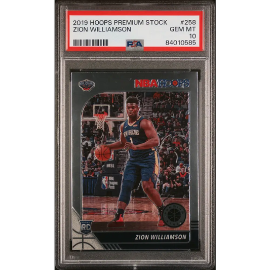 Zion Williamson 2019 Panini Hoops Premium Stock #258 PSA 10 - Graded Trading Card