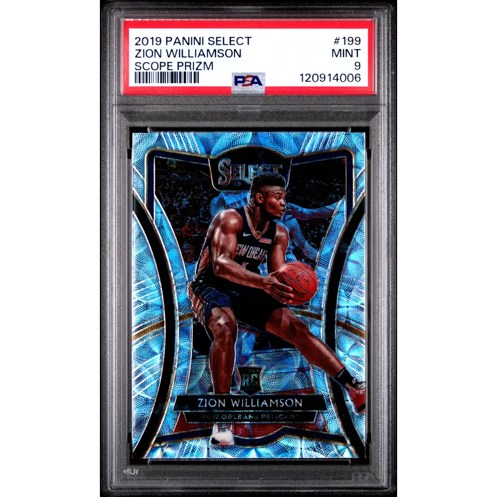 Zion Williamson 2019 Panini Select #199 Scope Prizm PSA 9 - Graded Trading Card